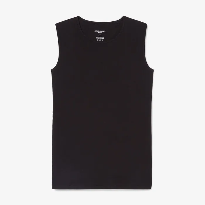 TShirts Women M M LaFleur The Paige Tank 8211 Organic Ribbed Pima Cotton Black