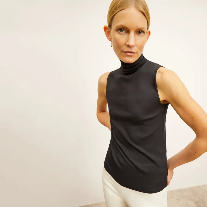 TShirts Women The Jett Tank 8211 Organic Ribbed Pima Cotton Black M M LaFleur