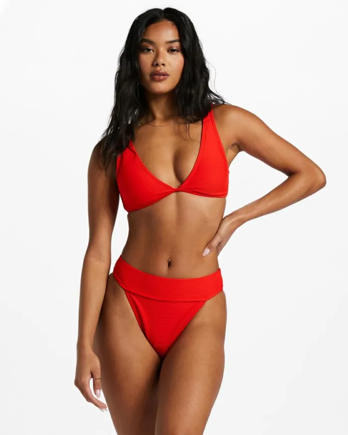 Tanlines Ava Tank Bikini Top Rad Red Women Billabong Bikinis