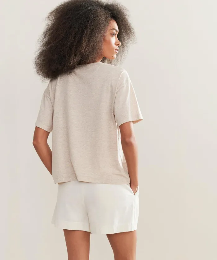Tees and Tanks Women Jenni Kayne Vintage Pocket Tee Oatmeal