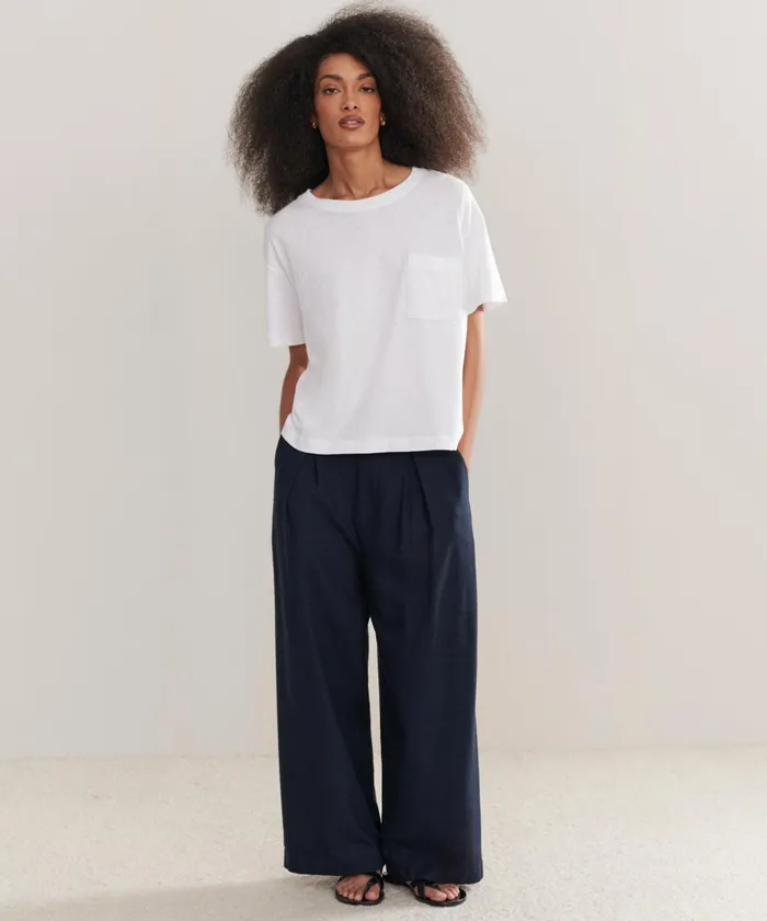 Tees and Tanks Women Jenni Kayne Vintage Pocket Tee White