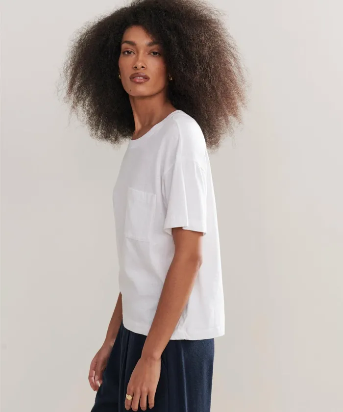 Tees and Tanks Women Jenni Kayne Vintage Pocket Tee White