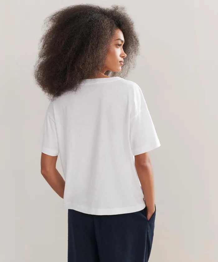 Tees and Tanks Women Jenni Kayne Vintage Pocket Tee White