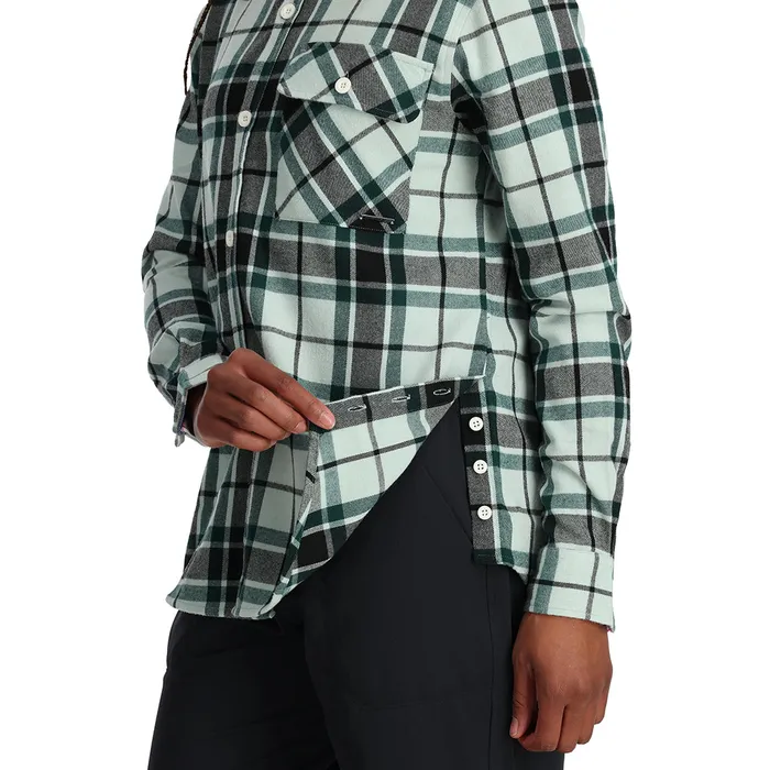 Tees and Tanks Womens Spyder Fab Flannel 8211 Wintergreen