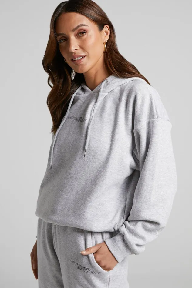 The Hunger Project X Showpo 8211 THP Hoodie In Grey Marle Women Showpo Activewear