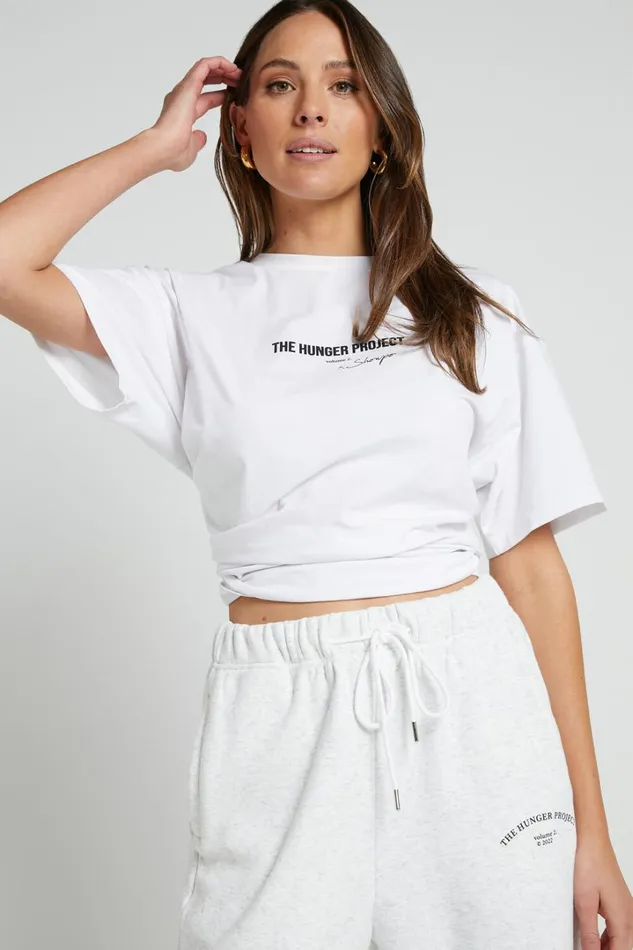 The Hunger Project X Showpo 8211 THP Tee In White Women Showpo Activewear