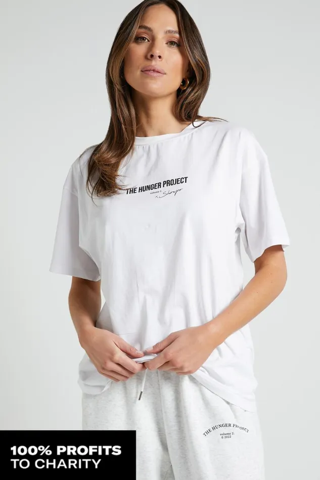 The Hunger Project X Showpo 8211 THP Tee In White Women Showpo Activewear