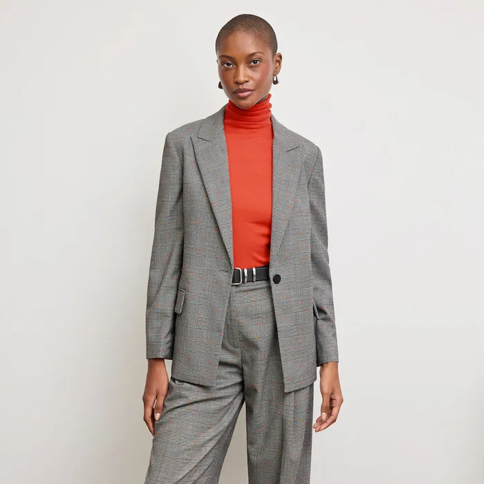The Jax Turtleneck Tee 8211 Organic Ribbed Pima Cotton Marmalade Women TShirts M M LaFleur