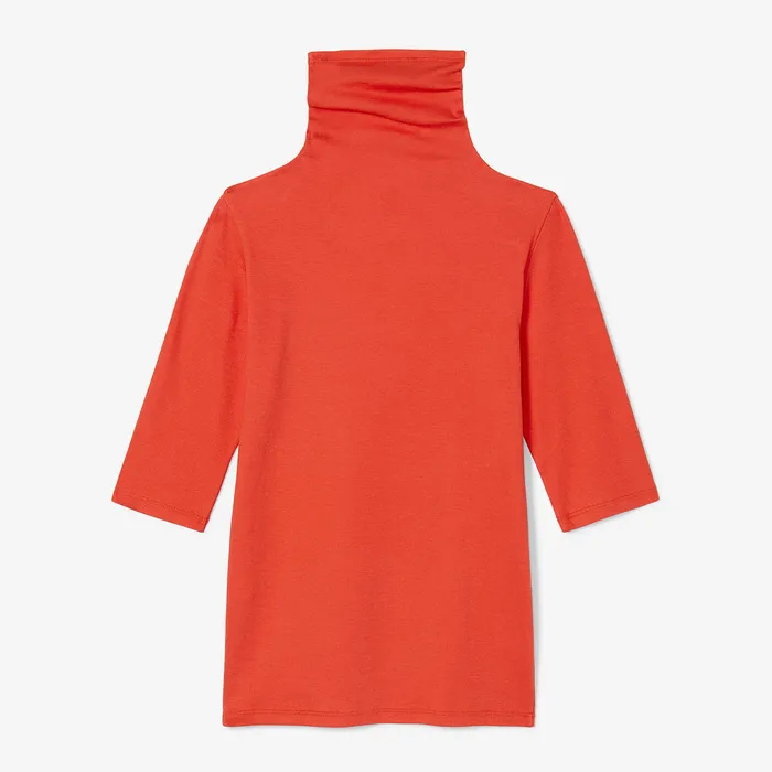 The Jax Turtleneck Tee 8211 Organic Ribbed Pima Cotton Marmalade Women TShirts M M LaFleur