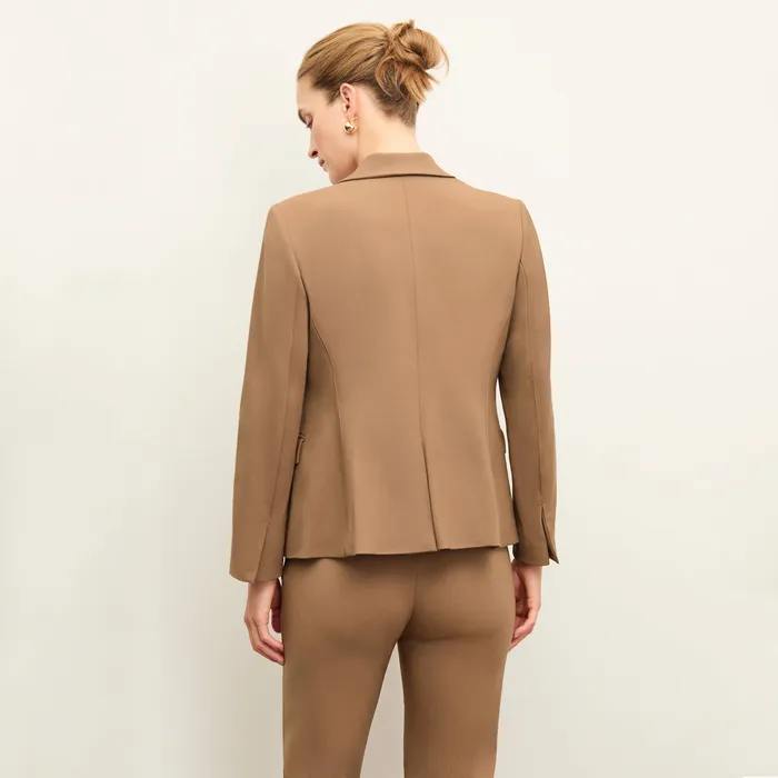 The Yasmine Blazer 8211 Wool Twill Camel Jackets M M LaFleur Women