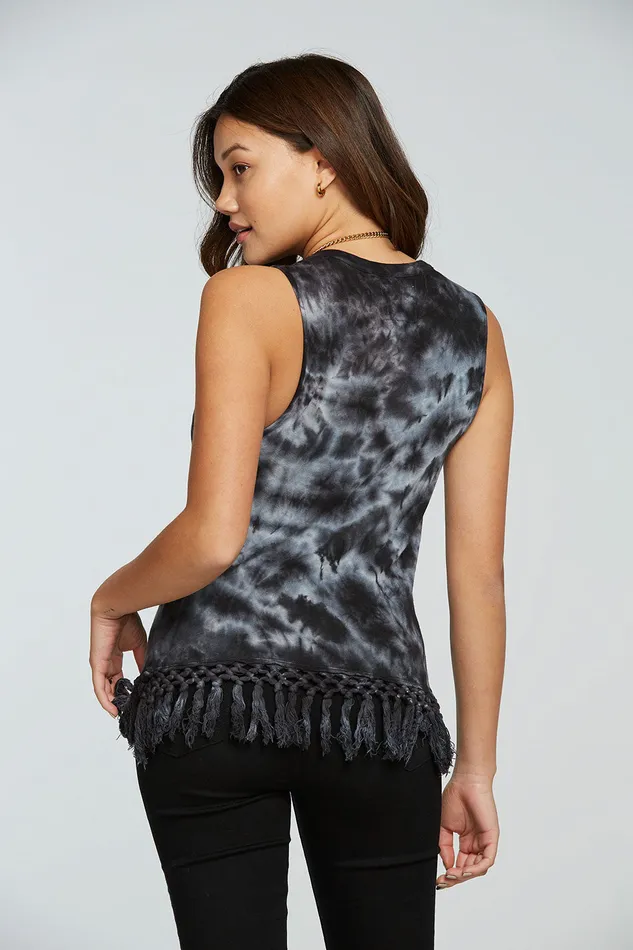 Tops Chaser Brand Womens Cloud Jersey Crochet Trim Muscle Tank