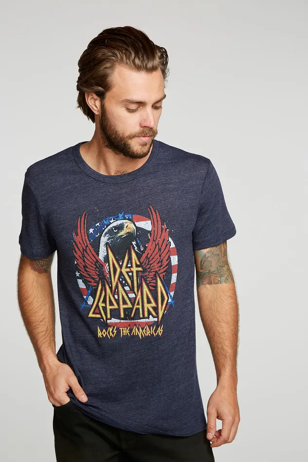 Tops Def Leppard Rocks The Americas Chaser Brand Mens