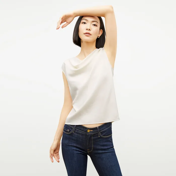 Tops M M LaFleur Women The Nora Top 8211 Eco Soft Wave Ivory