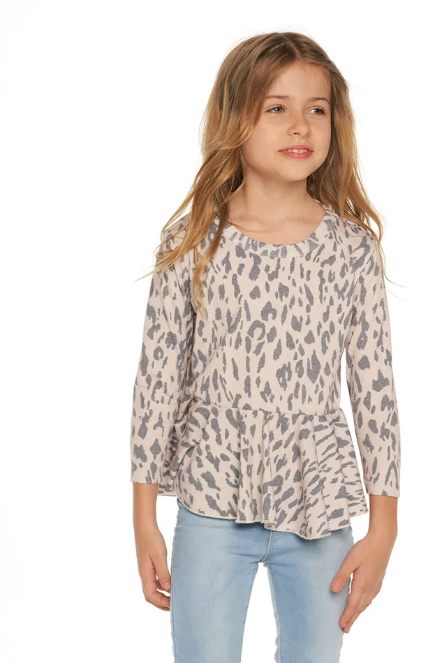 Tops Rpet Vintage Jersey Long Sleeve Peplum Tee 8211 Chaser Brand Girls