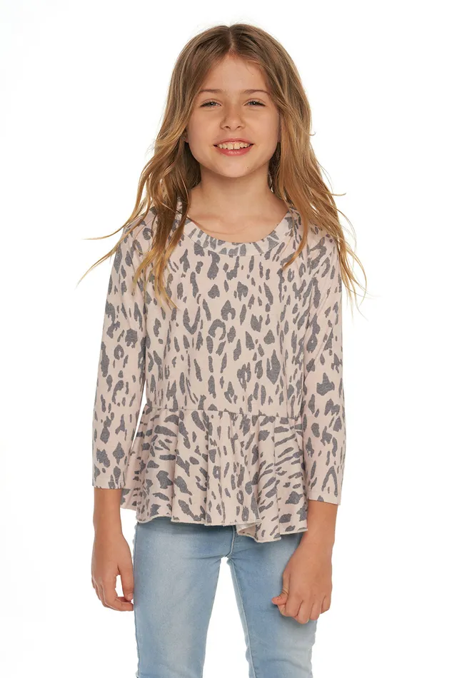 Tops Rpet Vintage Jersey Long Sleeve Peplum Tee 8211 Chaser Brand Girls