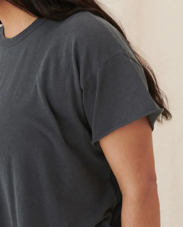 Tops Women039s The Great The Crop Tee Washed Black