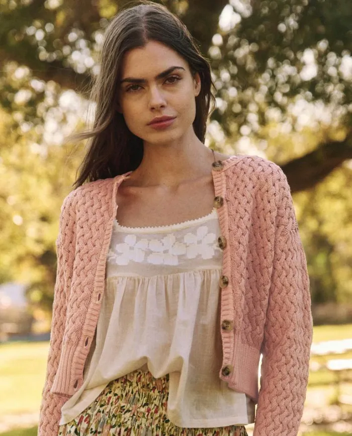 Tops Women039s The Great The Stable Cardigan Natural Dyed Acacia