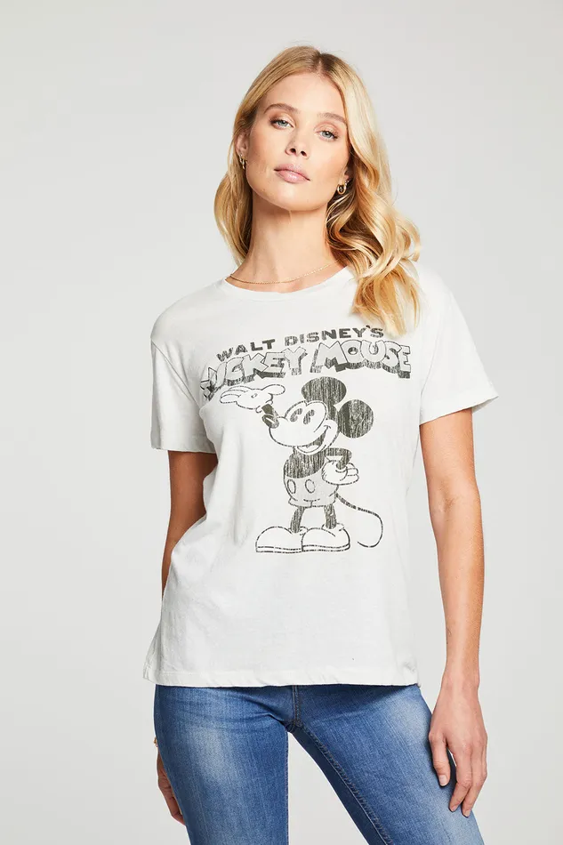 Tops Womens Disney Mickey Mouse Steamboat Willie Chaser Brand