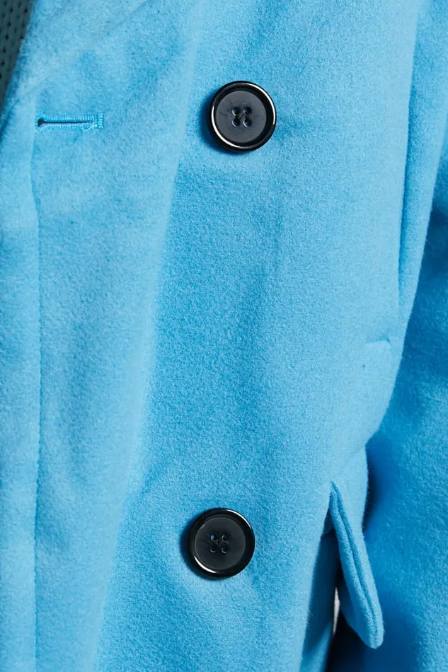 Trianka Coat 8211 Oversized Double Breasted Coat In Blue Women Showpo Jackets and Coats