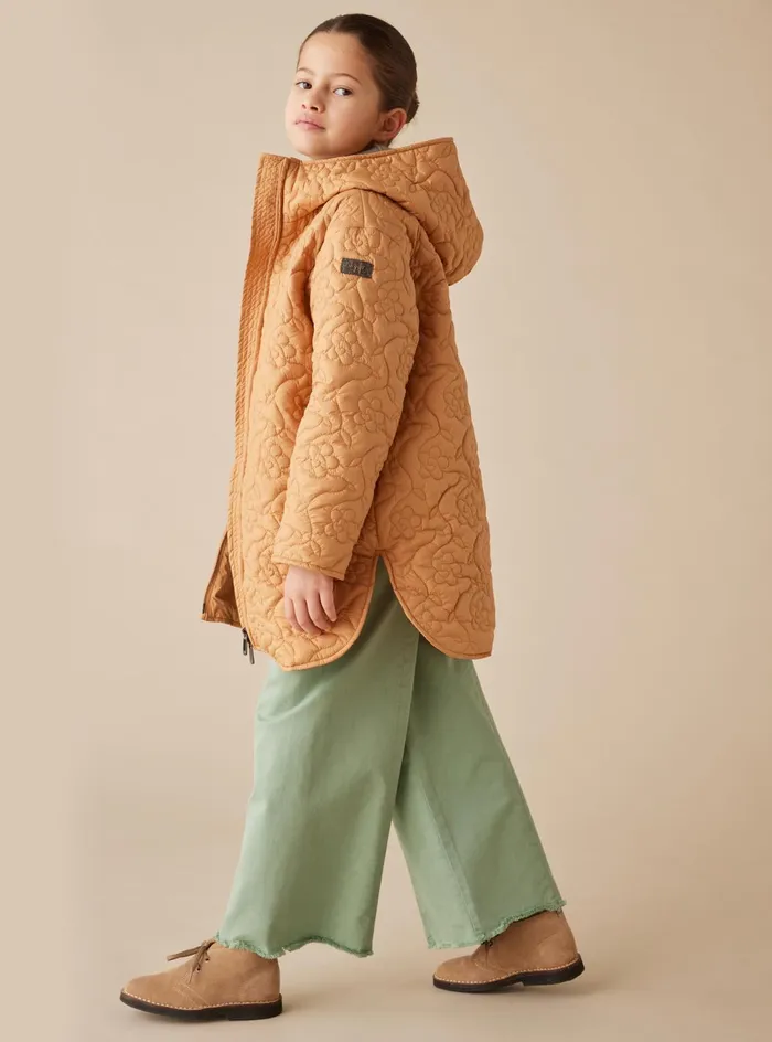Trousers And Leggings Girl 216 Il Gufo Wideleg Gabardine Pants