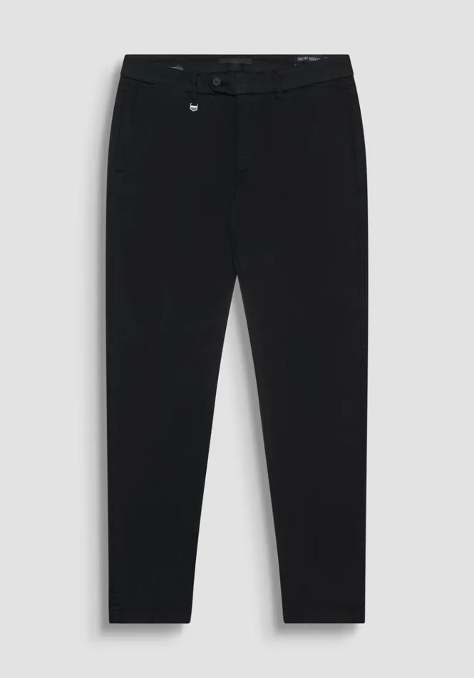 Trousers Men Antony Morato Bryan Skinny Fit Stretch Cotton Trousers Black