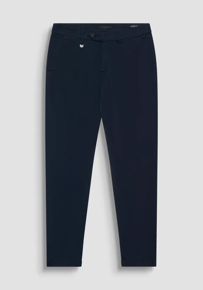 Trousers Men Antony Morato Bryan Skinny Fit Stretch Cotton Trousers Blue