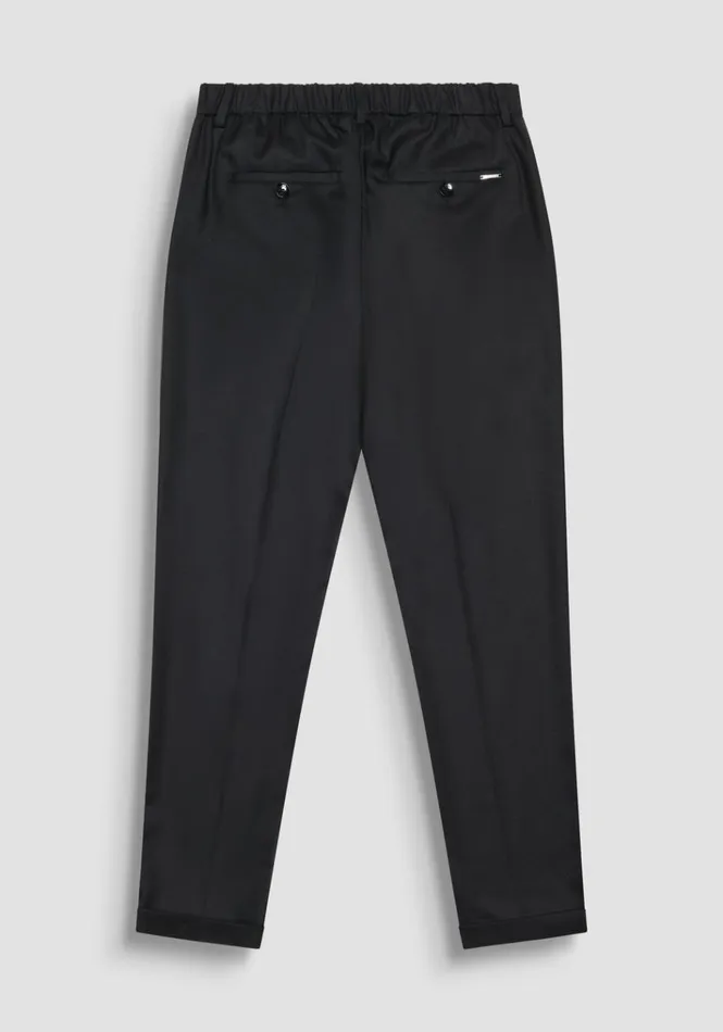 Trousers Men Antony Morato Carrot Fit 034Gustaf034 Black Trousers In Viscose Black
