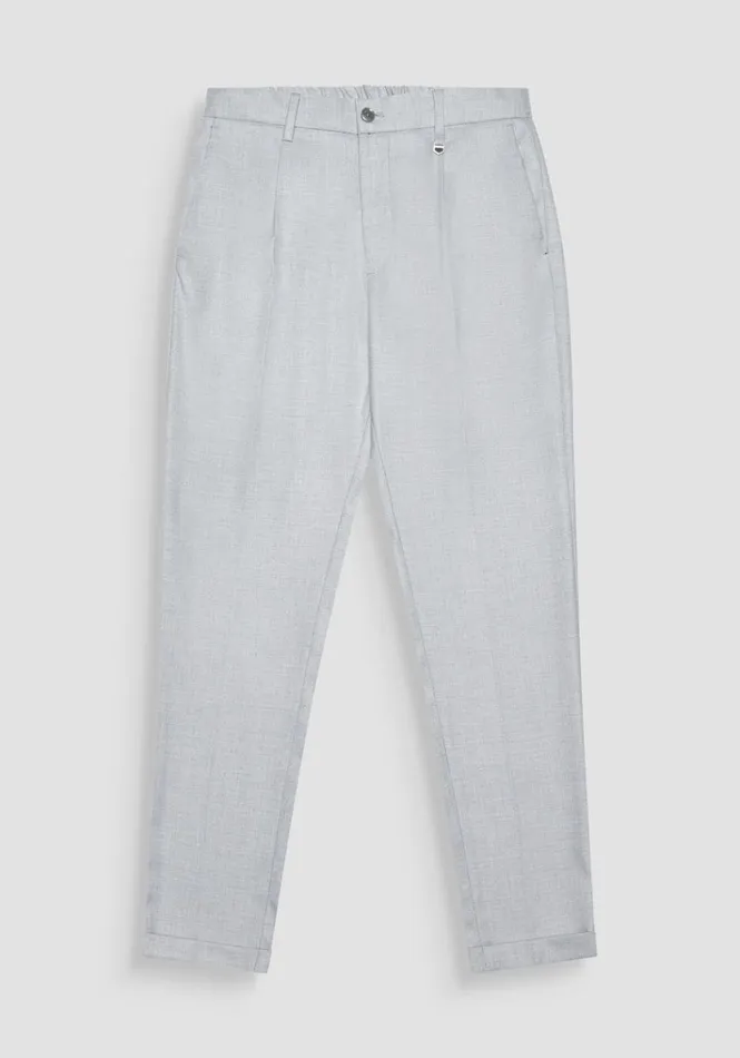 Trousers Men Antony Morato Carrot Fit 034Gustaf034 Trousers In Grey Melange Viscose Blend Grey Melange