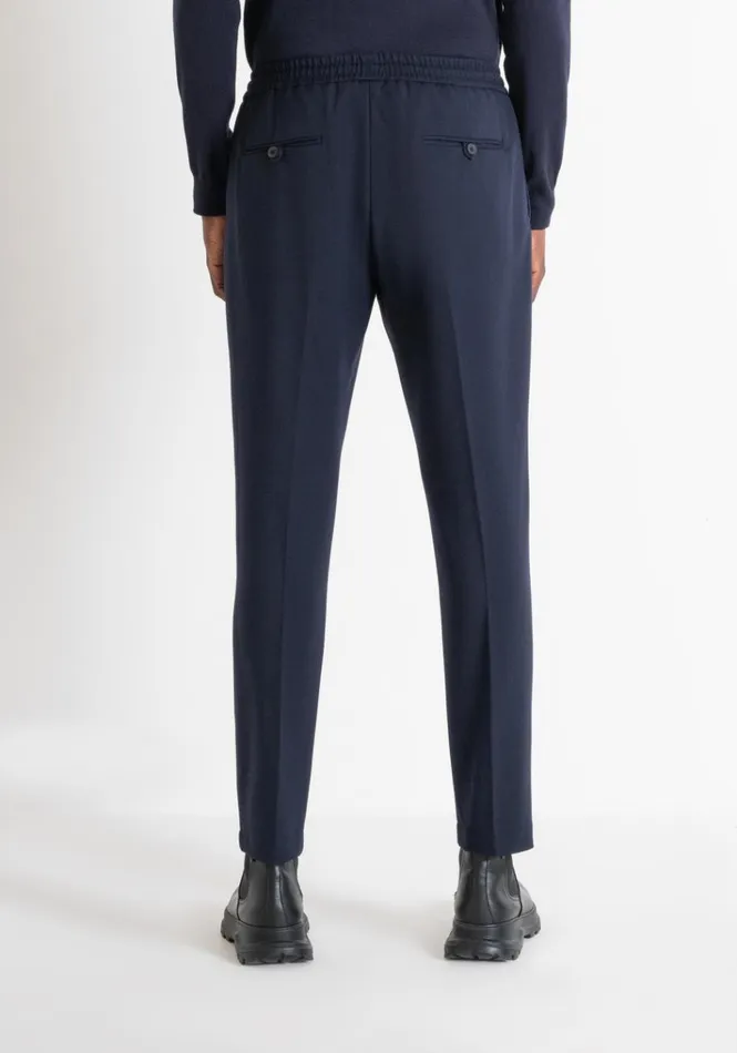 Trousers Men Antony Morato Regular Fit 034Neil034 Trousers In Viscose Blend Blue Ink