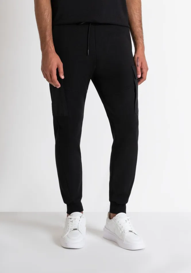Trousers Men Antony Morato Regular Fit Sweatpants With Side Pockets In Black Cotton Blend Black Trousers Men Antony Morato Regular Fit Sweatpants With Side Pockets In Black Cotton Blend Black