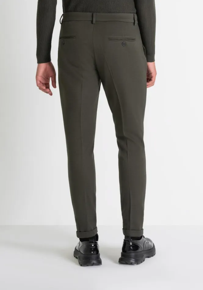 Trousers Men Antony Morato Super Skinny Fit 034Ashe034 Trousers In Viscose Blend Dark Olive Green