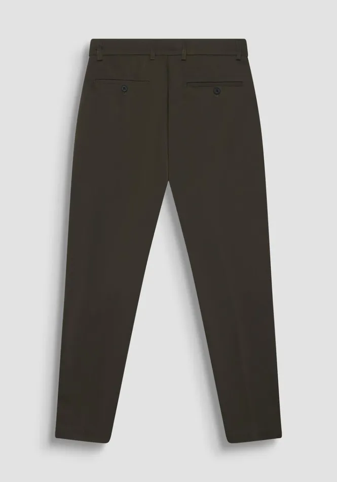 Trousers Men Antony Morato Thom Skinny Fit Stretch Cotton Blend Trousers Dark Olive Green