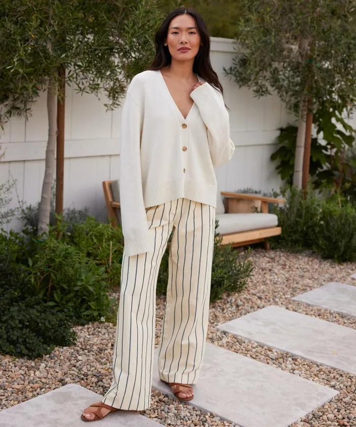 Trousers Women Jenni Kayne Jones Trouser Navy Stripe