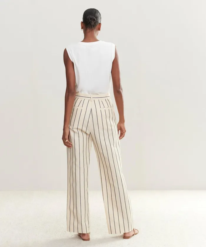 Trousers Women Jenni Kayne Jones Trouser Navy Stripe