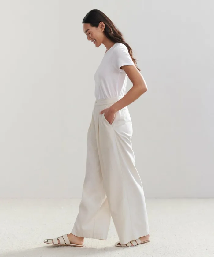 Trousers Women Jenni Kayne Relaxed Trouser Ivory