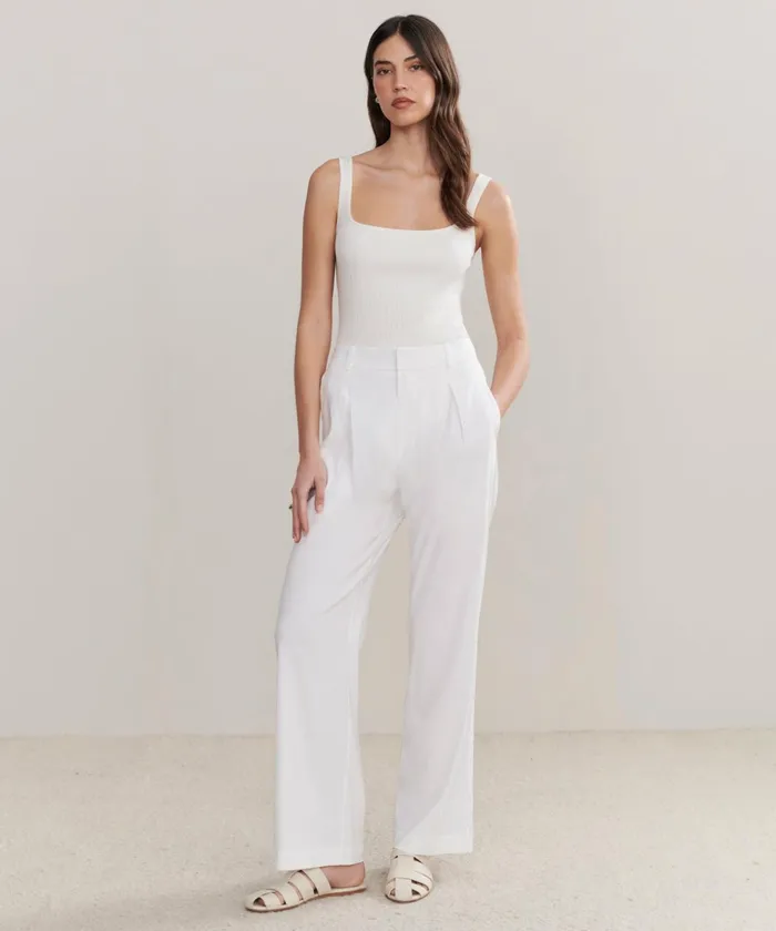 Trousers Women Jenni Kayne Riley Trouser White