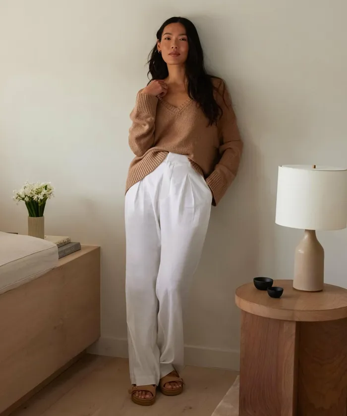 Trousers Women Jenni Kayne Riley Trouser White