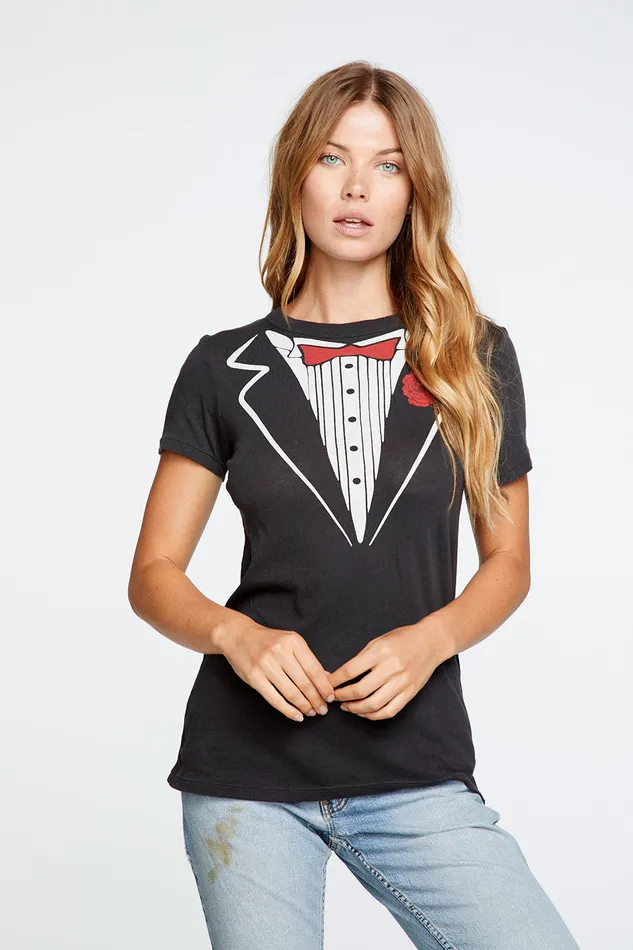 Tuxedo Tee Loungewear Chaser Brand Womens