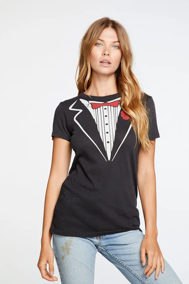 Tuxedo Tee Loungewear Chaser Brand Womens