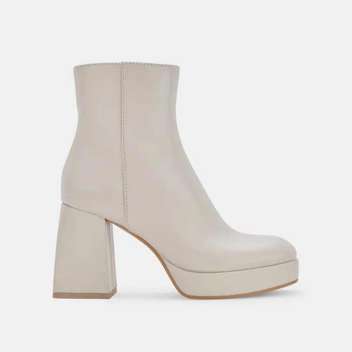 Ulyses Boots Ivory Leather Women Dolce Vita Boots and Booties