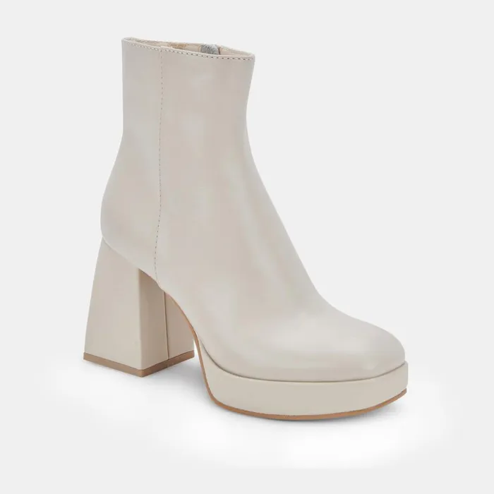 Ulyses Boots Ivory Leather Women Dolce Vita Boots and Booties