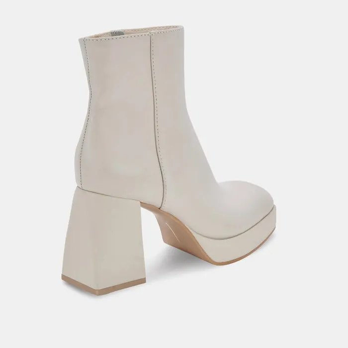 Ulyses Boots Ivory Leather Women Dolce Vita Boots and Booties