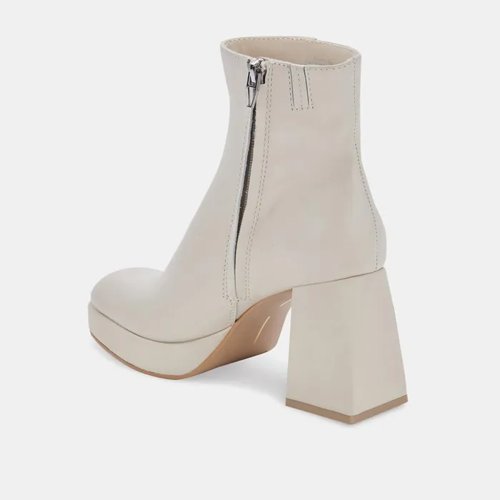 Ulyses Boots Ivory Leather Women Dolce Vita Boots and Booties