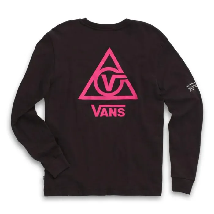 Vans 66 Supply Tri Long Sleeve Boyfriend Tee Black Womens TShirts and Tanks Vans 66 Supply Tri Long Sleeve Boyfriend Tee Black Womens TShirts and Tanks