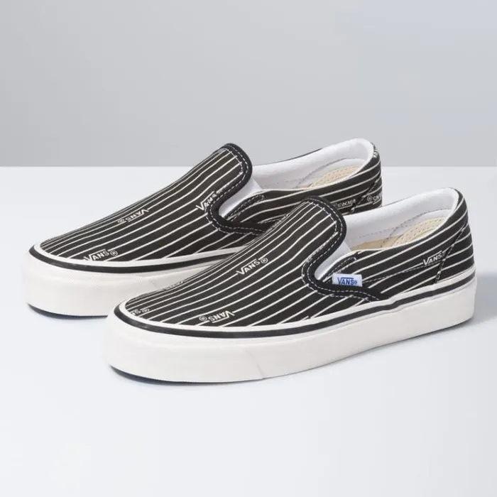 Vans Anaheim Factory Classic SlipOn 98 DX Og StripesOg Black MensWomens Classics Shoes