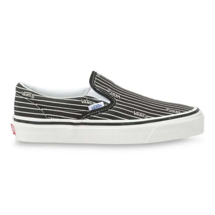 Vans Anaheim Factory Classic SlipOn 98 DX Og StripesOg Black MensWomens Classics Shoes Vans Anaheim Factory Classic SlipOn 98 DX Og StripesOg Black MensWomens Classics Shoes