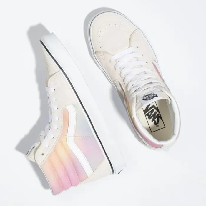 Vans Aura Shift Sk8Hi MultiTrue White Womens Classics Shoes Vans Aura Shift Sk8Hi MultiTrue White Womens Classics Shoes