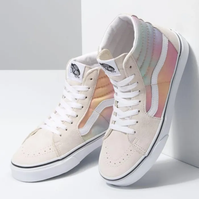 Vans Aura Shift Sk8Hi MultiTrue White Womens Classics Shoes Vans Aura Shift Sk8Hi MultiTrue White Womens Classics Shoes