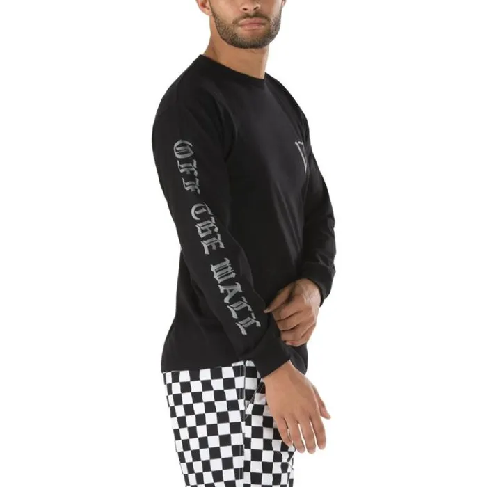 Vans Ave Vintage V Long Sleeve TShirt Black Mens TShirts and Tanks Vans Ave Vintage V Long Sleeve TShirt Black Mens TShirts and Tanks