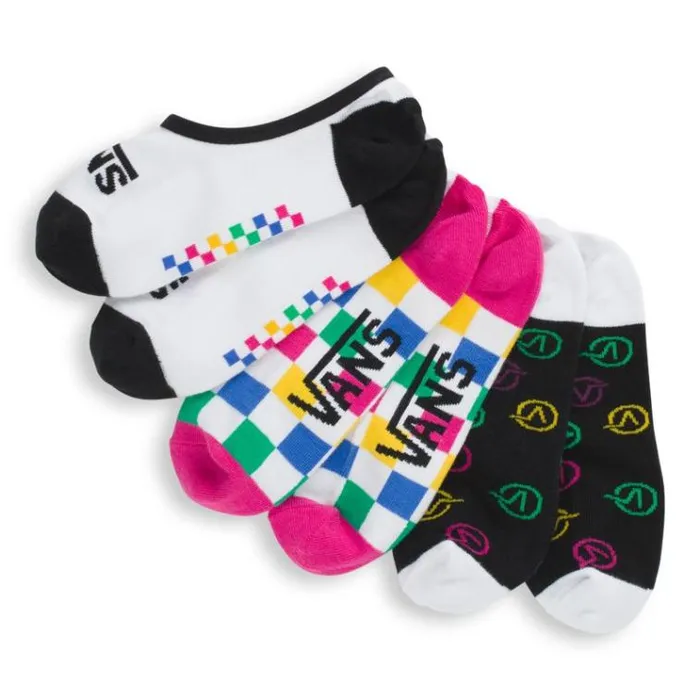 Vans Check Block Canoodle 3 Pack Multi Womens Socks